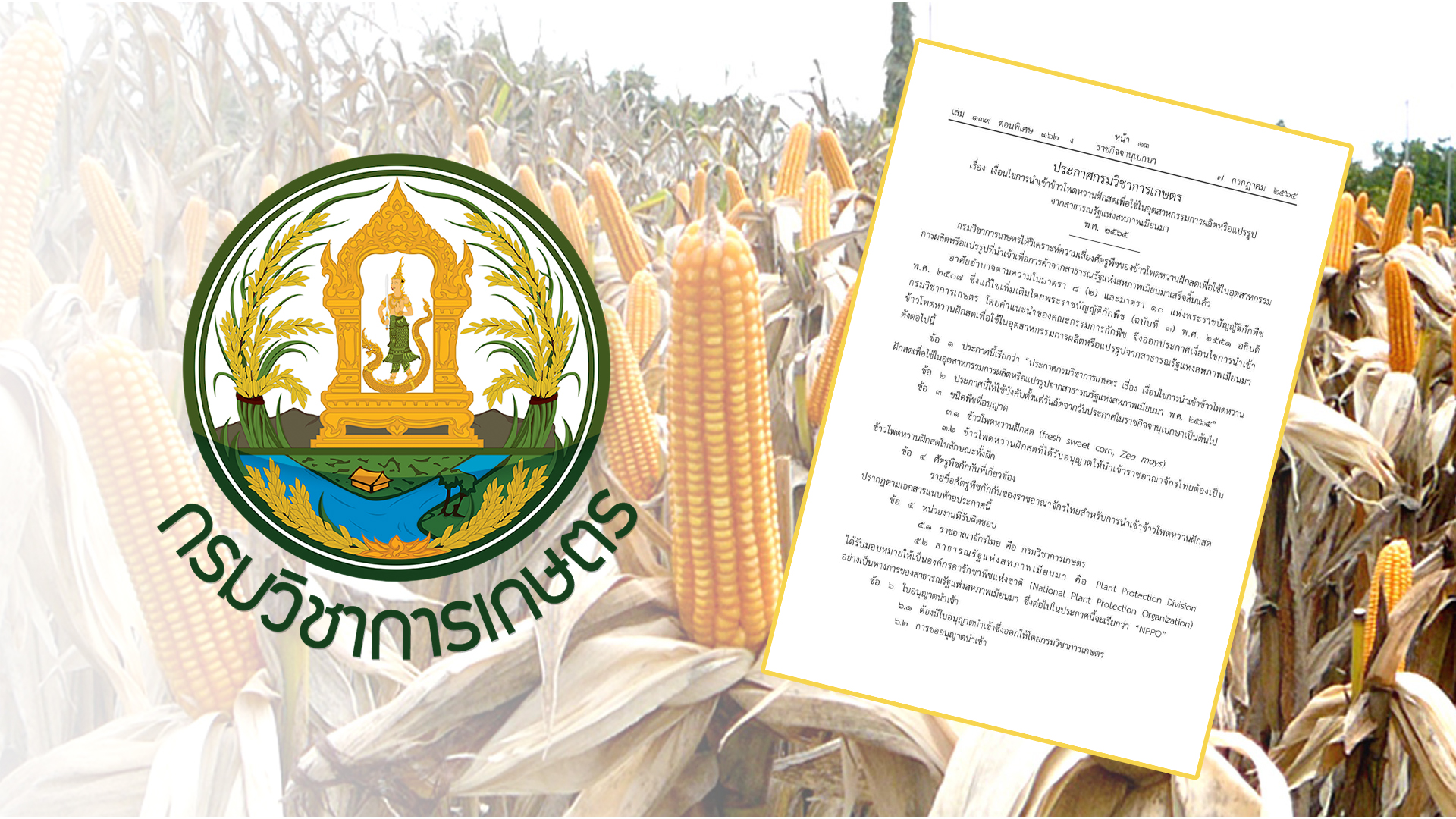 ประกาศกรมวิชาการเกษตร กำหนดเงื่อนไขนำเข้า กรมเกษตร3