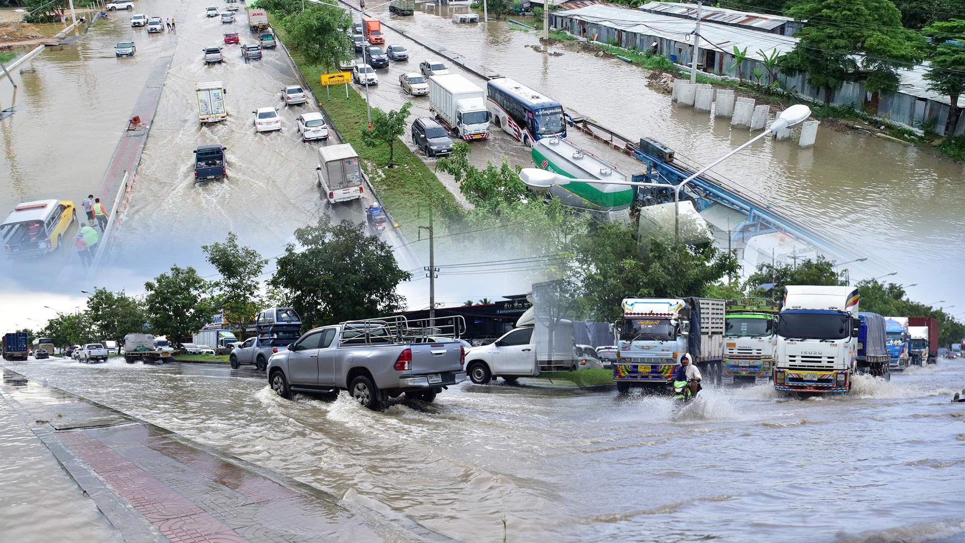 น้ำท่วมในพื้นที่ จ.นครปฐม ส่งผลให้การจราจรติดขัดตลอดวันทั้งถนนสายหลัก-สายรอง 1 564E7D9E 8395 4332 AE9F 43EE31F49D83