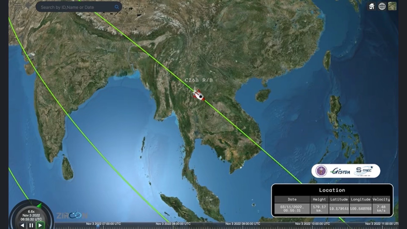 GISTDA แจ้งเตือน 11 จังหวัดเสี่ยง’ชิ้นส่วนจรวด’ตกสู่พื้นโลก 5 พ.ย.นี้ มีโอกาสกระทบไทย 1.4% 2 597E1491 9834 42EB 9CDF 90B277F7BAC5