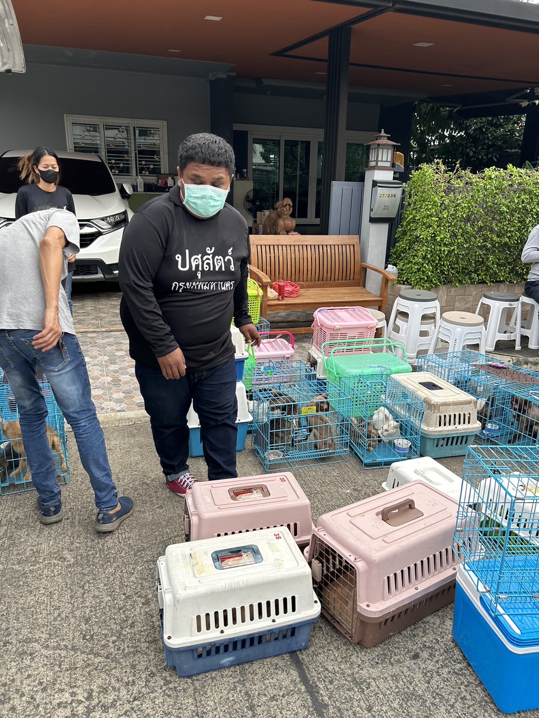 หลายหน่วยสนธิกำลังบุกช่วยหมา-แมว ถูกทิ้งหิวโซ และยังพบซากสัตว์ตายเกลื่อนบ้านย่านคลองสามวา 5 C270BFA5 0694 4D89 AE7D 3443B483BAA8