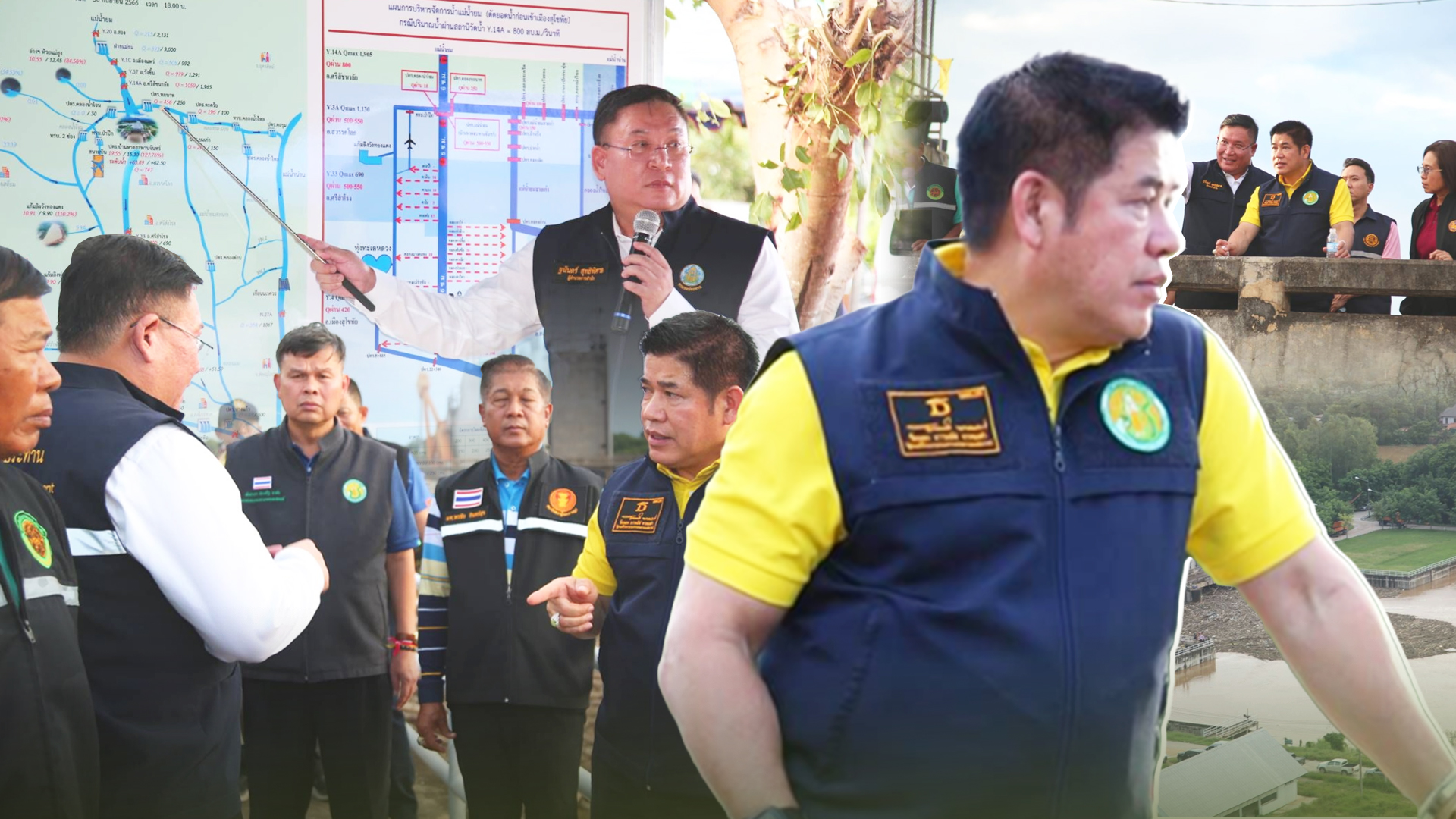 ประมวลภาพ รมว.ธรรมนัส ลงพื้นที่ติดตามสถานการณ์น้ำ จ.สุโขทัย ประชาชนได้รับความเดือดร้อน 1,365 ครัวเรือน 2,814 คน พื้นที่ทางเกษตร 62,483.50 ไร่ 1 รมว2