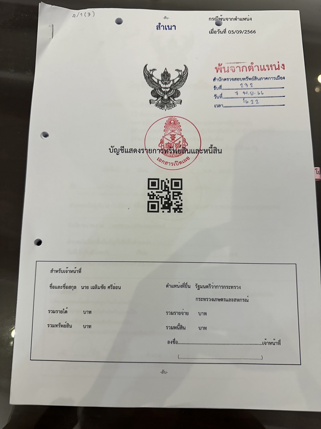 เปิดบัญชีทรัพย์สินฯ “เฉลิมชัย ศรีอ่อน“อดีต รมว.เกษตรฯ และคู่สมรส อู้ฟู่รวย 102 ล้าน สะสมที่ดิน 50 แปลง 3 S 4972628