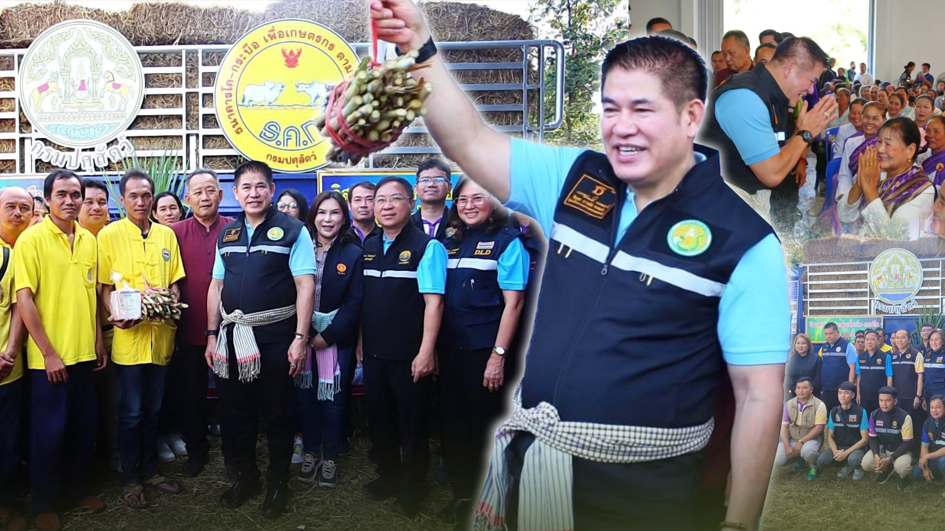 รมว.เกษตรฯ ธรรมนัส พร้อมด้วยอธิบดีกรมปศุสัตว์ มอบปัจจัยการผลิตด้านปศุสัตว์แก่เกษตรกรจ.บึงกาฬ 1 รมว2 2