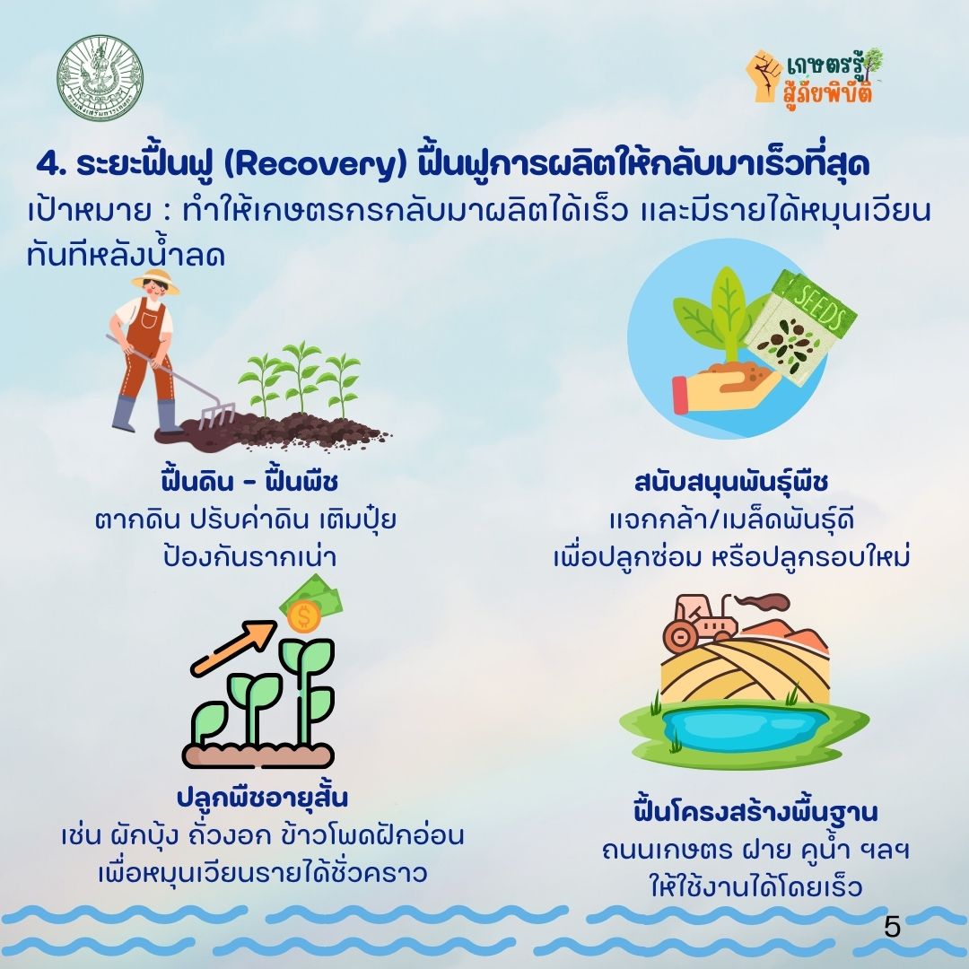 เกษตรฯ เผยแนวทางจัดการน้ำท่วมภาคเกษตรไทย 4 ระยะ 6 500688845