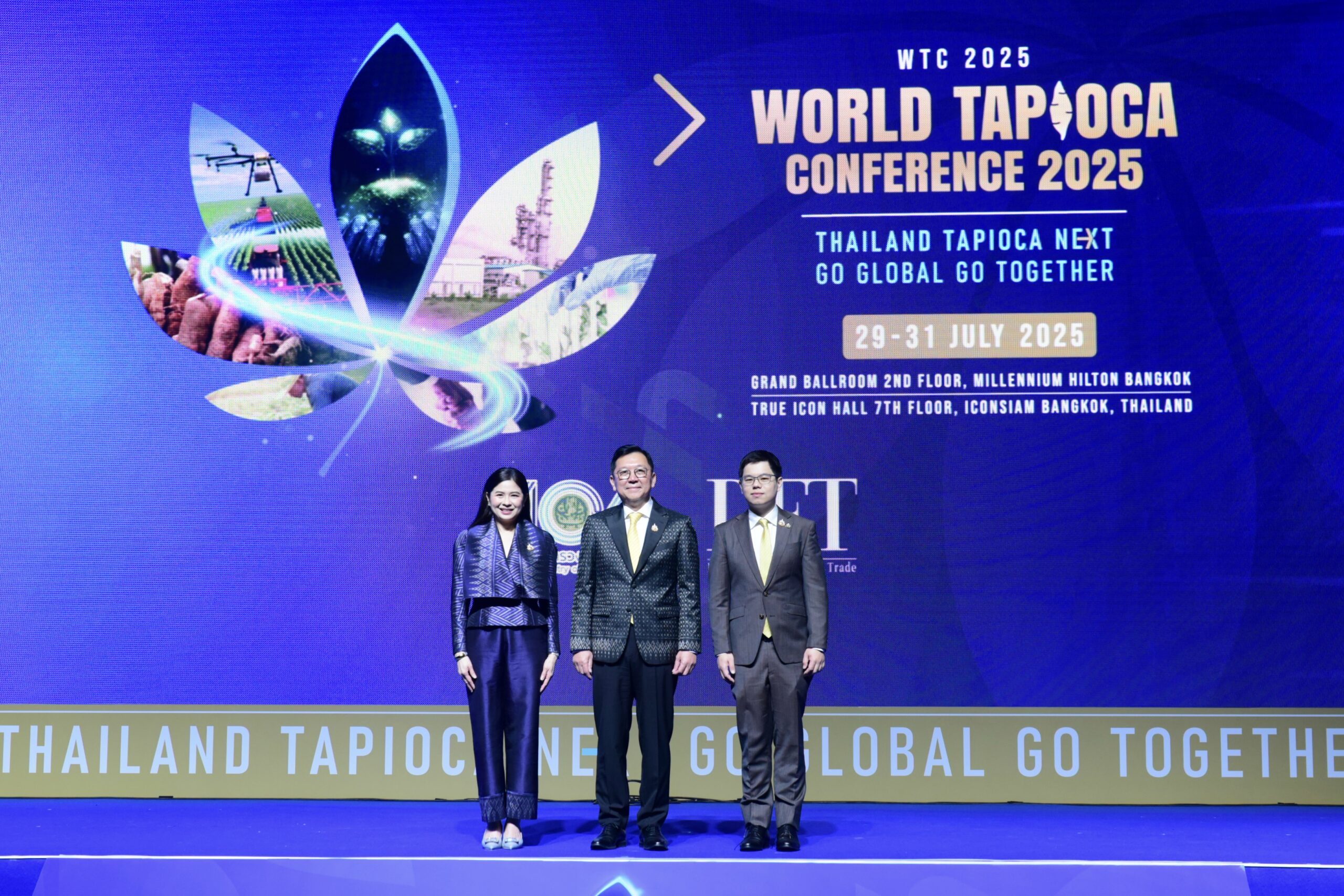 พาณิชย์พึ่งได้ “จตุพร” เปิดเวทีสัมมนามันสำปะหลังโลก 2568 สุดยิ่งใหญ่ ดึง 16 ประเทศซื้อผลผลิตไทยกว่า 10,900 ล้านบาท ตั้งเป้าส่งออก 7.5 ล้านตัน ดันไทยขึ้นแท่นผู้นำอุตสาหกรรมมันสำปะหลังโลก 2 2025073047fb8b4eb4857ceae7a9462c8def5d79144413 scaled