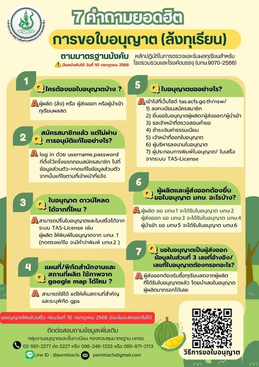 นับถอยหลัง ล้งทุเรียนต้องขออนุญาตจาก มกอช.กับ 7 คำถามยอดฮิตเกี่ยวกับการขอใบอนุญาต (ล้งทุเรียน) 2 515798043 1528267711826939 5110068153377807211 n