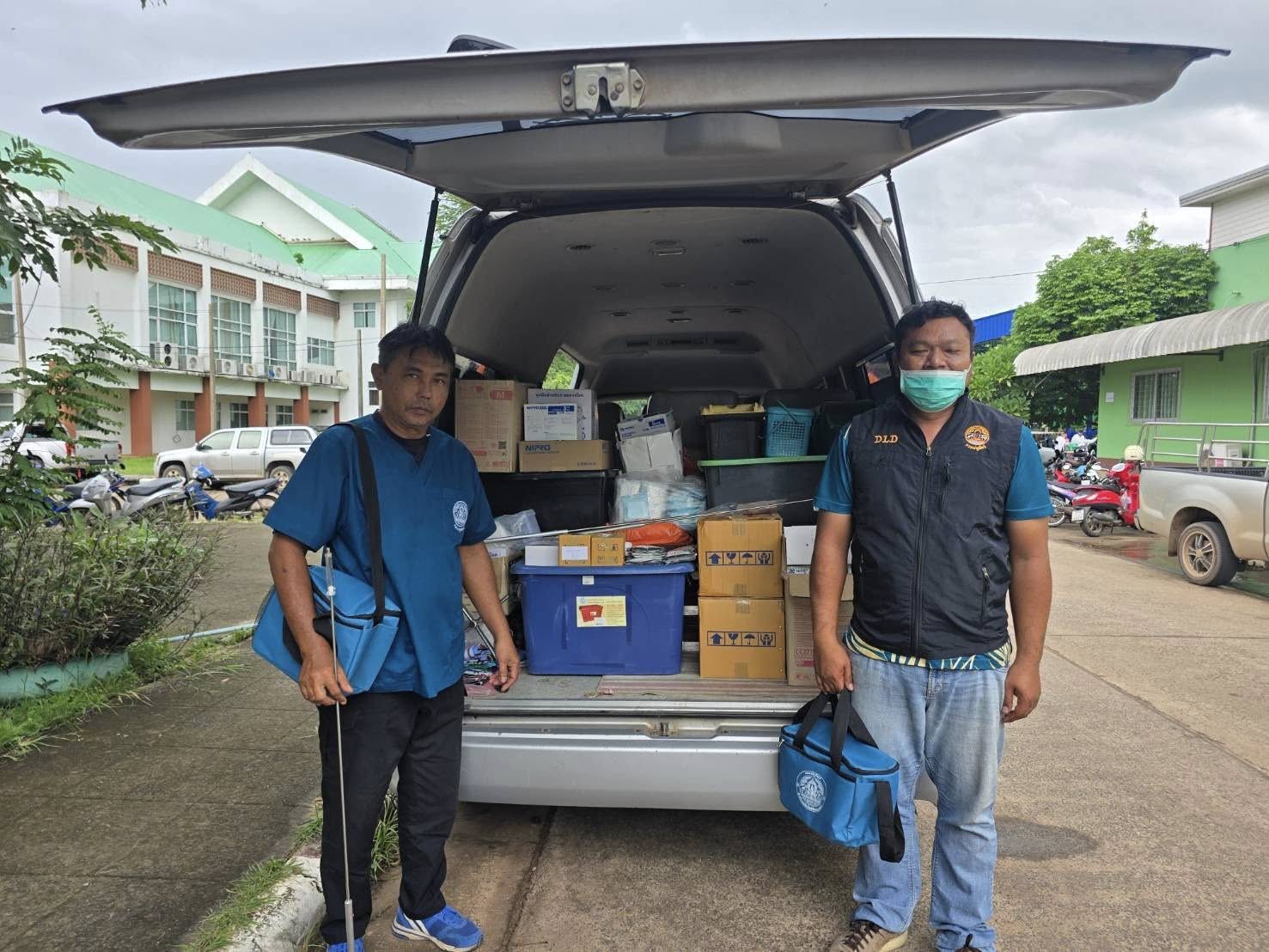 หน่วยสัตวแพทย์เคลื่อนที่จังหวัดอุบลฯ เตรียมพร้อมให้บริการด้านสุขภาพสัตว์ในจุดอพยพ 68 แห่ง อ.เดชอุดม 4 523379020 1052384083671185 4567510980342509582 n