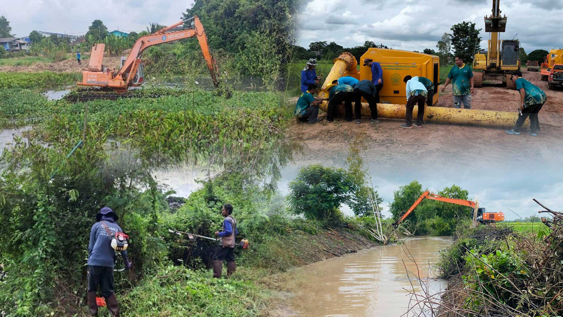 เปิดทางน้ำทั่วไทย กรมชลฯ ลุยกำจัดผักตบ - ติดตั้งเครื่องสูบน้ำ เร่งระบายน้ำช่วยประชาชนฝ่าวิกฤตฤดูฝน 1 เปิดทางน้ำทั่วไทย3