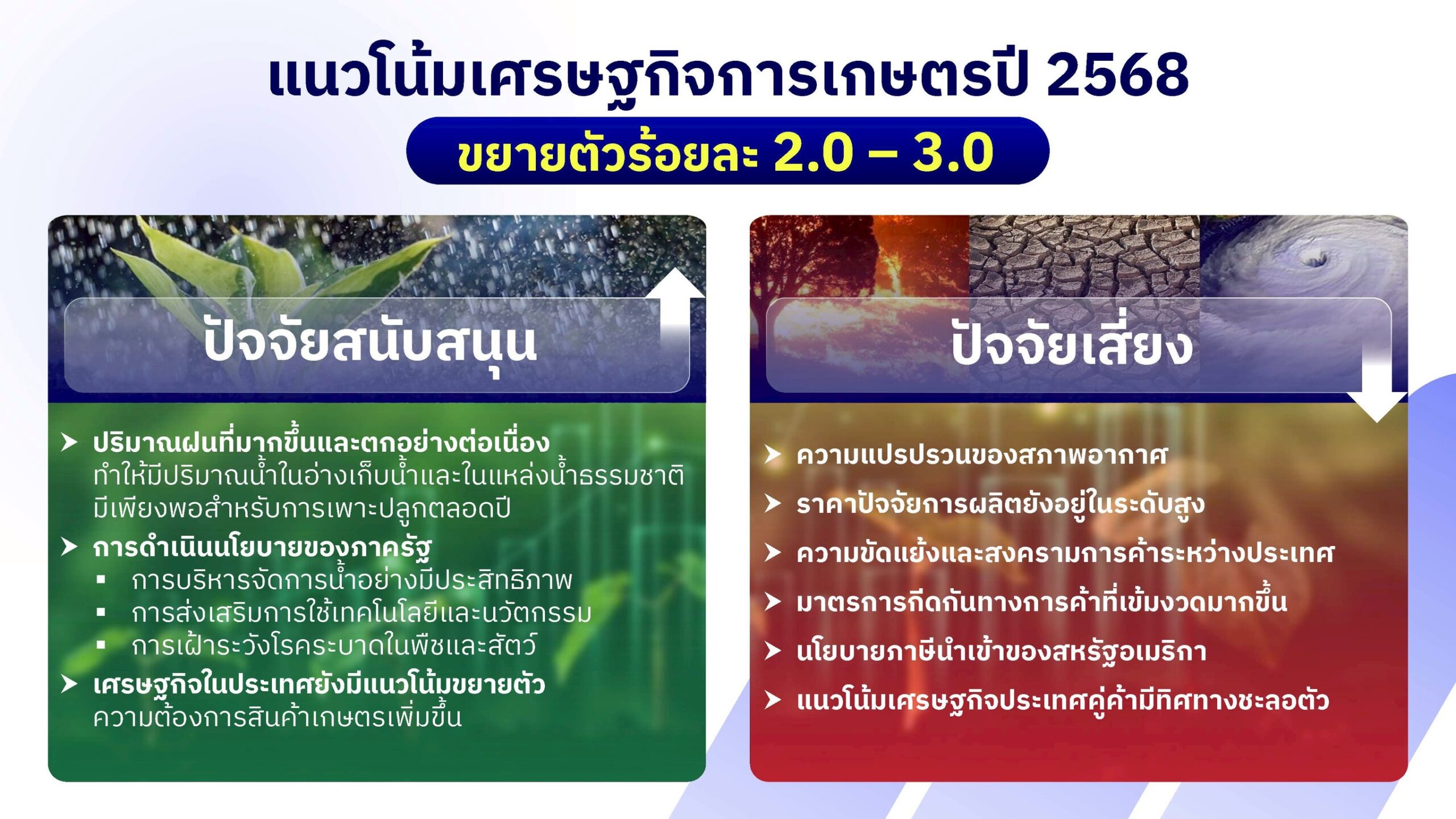 สศก. เคาะตัวเลข GDP เกษตรไตรมาส 2 น้ำดี-อากาศหนุน ดันผลผลิตพืชสำคัญเพิ่ม ส่งผล GDP เกษตรพุ่ง 5.5% 3 Binder1 Page 6 scaled
