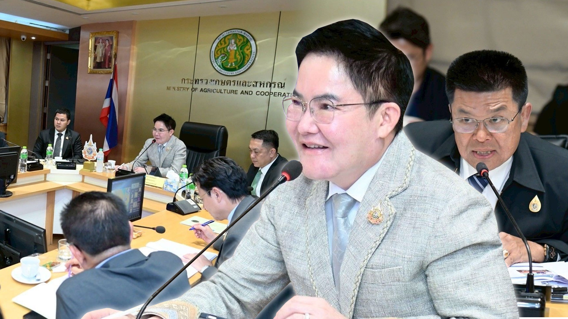 รมช.เกษตรฯ ประชุมรับฟังความคิดเห็นสถานการณ์ด้านภาษีตอบโต้ (Reciprocal Tariffs)ด้านการค้าสินค้าประมงของสหรัฐอเมริกา 1 รมช.เกษตรฯ2