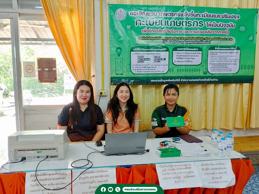 กรมส่งเสริมการเกษตร เผยคืบหน้า 15 กันยายน 2568 นี้ ส่งข้อมูลเกษตรกร โครงการไร่ละ 1,000 บาท ให้ ธ.ก.ส. เพิ่ม 5 S 1061961733