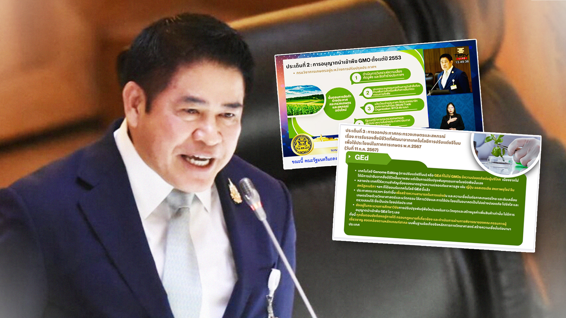 “ธรรมนัส” โต้ ”วรวัจน์“ GEd ไม่ใช่ GMOs มีความปลอดภัยต่อผู้บริโภค 1 ธรรมนัส โต้ วรวัจน์ 2