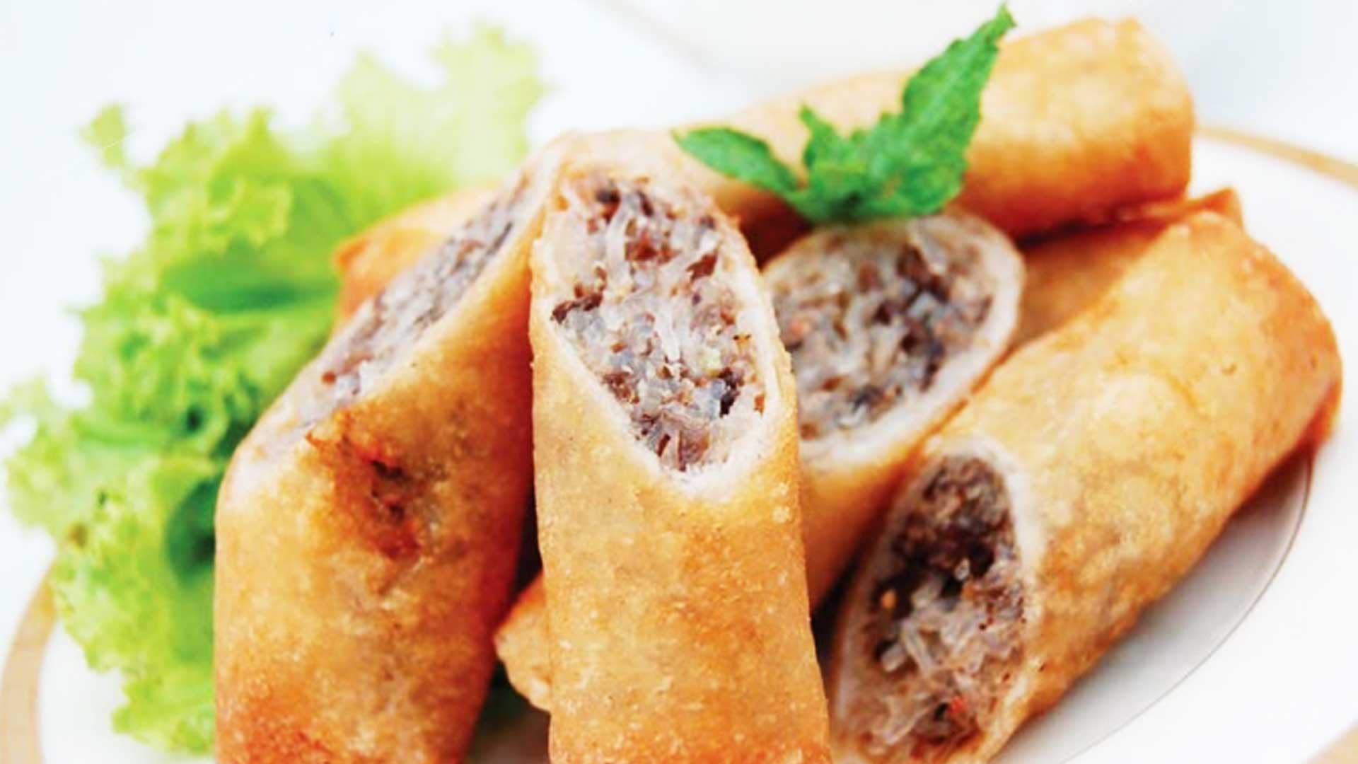 การแปรรูปสัตว์น้ำ ( ตอนที่ 25 ): ปอเปี๊ยะไส้กุ้งสด 1 ปอเปี๊ยะไส้กุ้งสด2