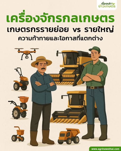 เครื่องจักรกลเกษตร โดย ดร.เล็ก ตอนที่ 7 เครื่องจักรกลเกษตร : เกษตรกรรายย่อย vs รายใหญ่ “ความท้าทายและโอกาสที่แตกต่าง” 2 557584622 1608989863754723 3158618057761938747 n