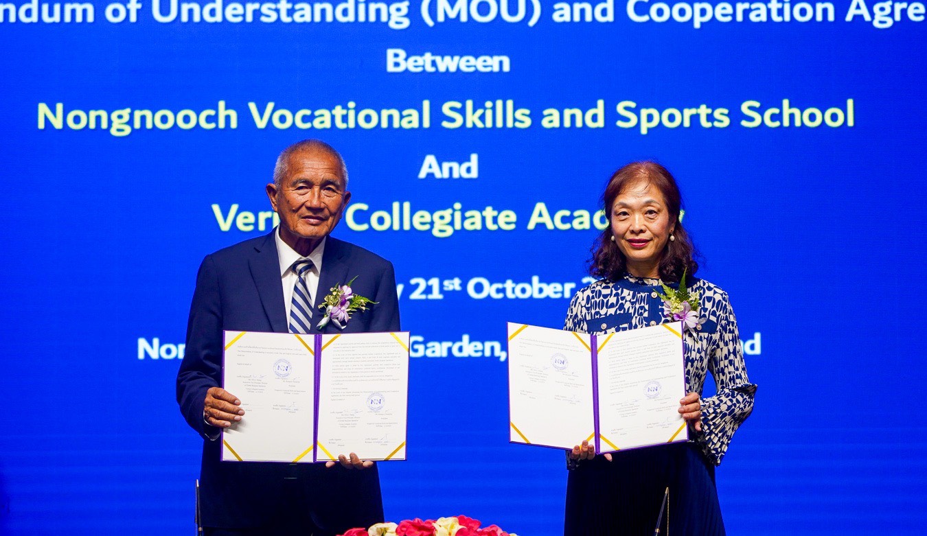 โรงเรียนนงนุชพัฒนาทักษะอาชีพและกีฬา จับมือ Veritas Collegiate Academyลงนาม MOU ร่วมพัฒนาหลักสูตร “เรียนรู้จากการลงมือทำจริง” สู่การศึกษาระดับนานาชาติ 2 S 8963109