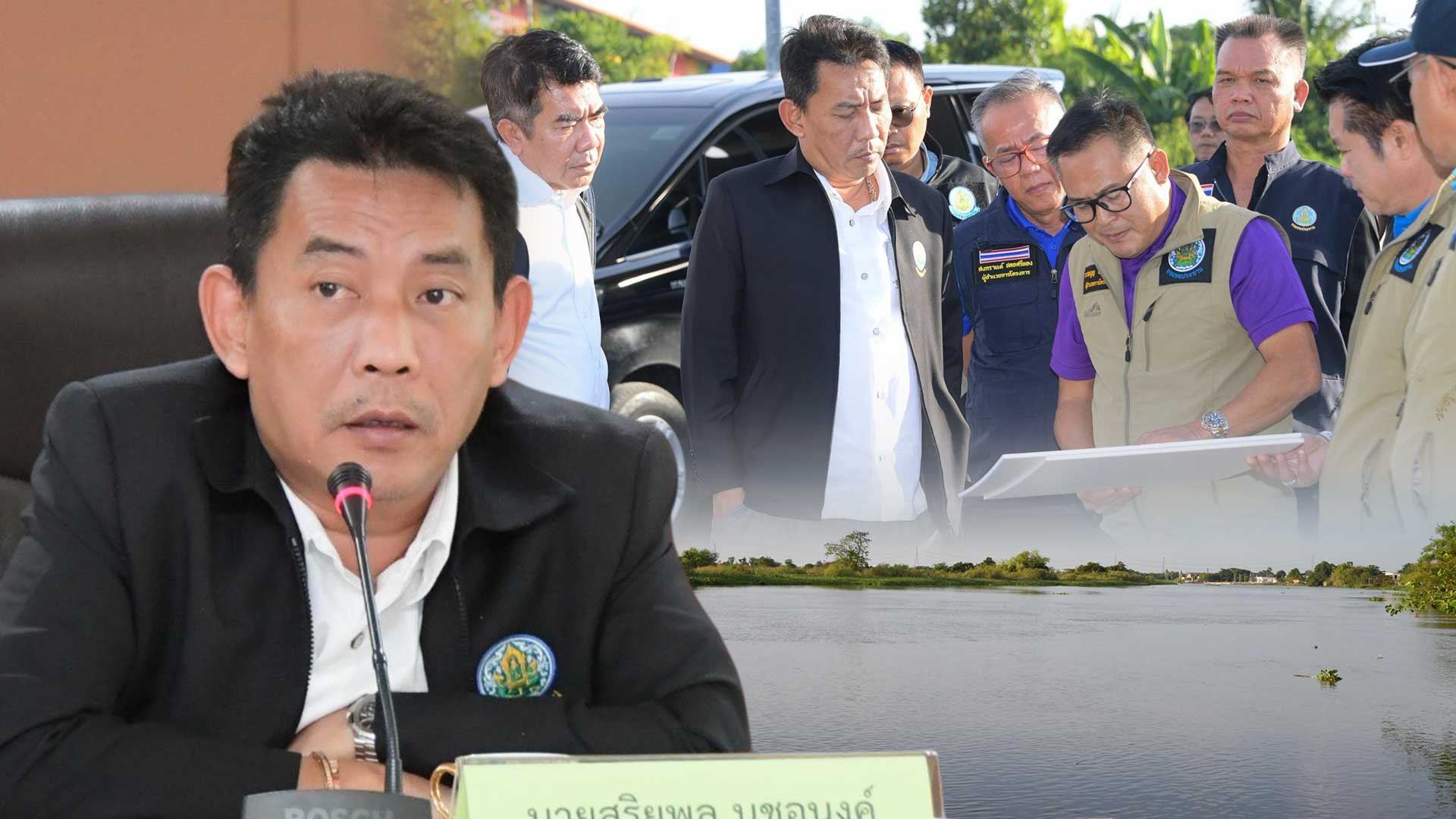 ชป.เร่งระบายน้ำ “ทุ่งโพธิ์พระยา” ลดผลกระทบน้ำท่วมสุพรรณบุรี 1 ทุ่งโพธิ์พระยา3