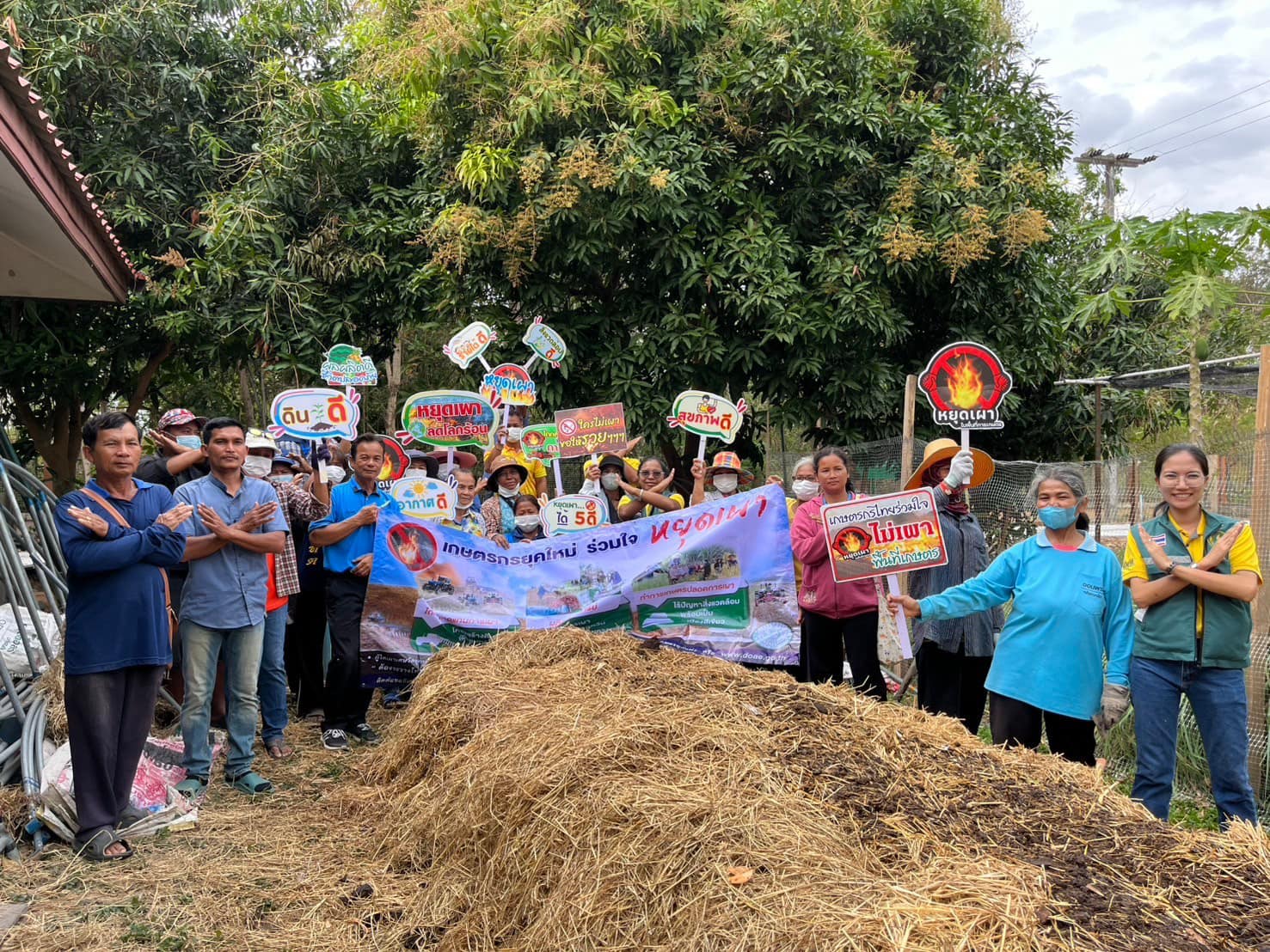 กรมส่งเสริมการเกษตร เดินหน้าสร้างเกษตรปลอดเผายั่งยืน สู้ PM2.5 3 จอมพระ สระบุรี