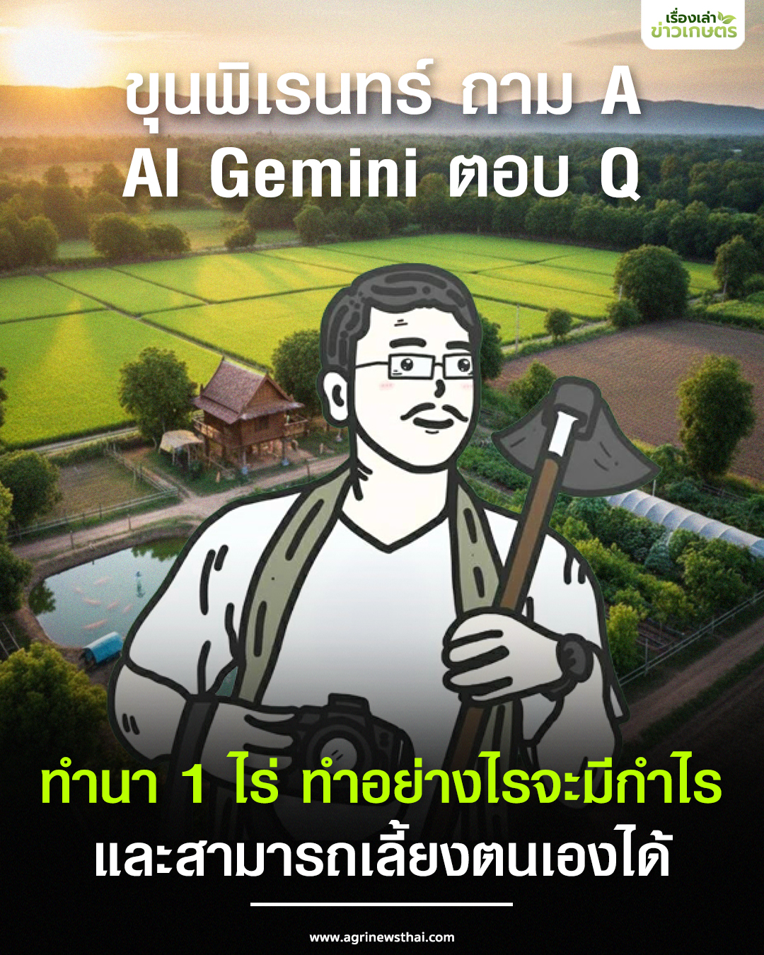 ทำนา 1 ไร่ ทำอย่างไรจะมีกำไรและสามารถเลี้ยงตัวเองได้ 7 ทำอย่างไรจะมีกำไร