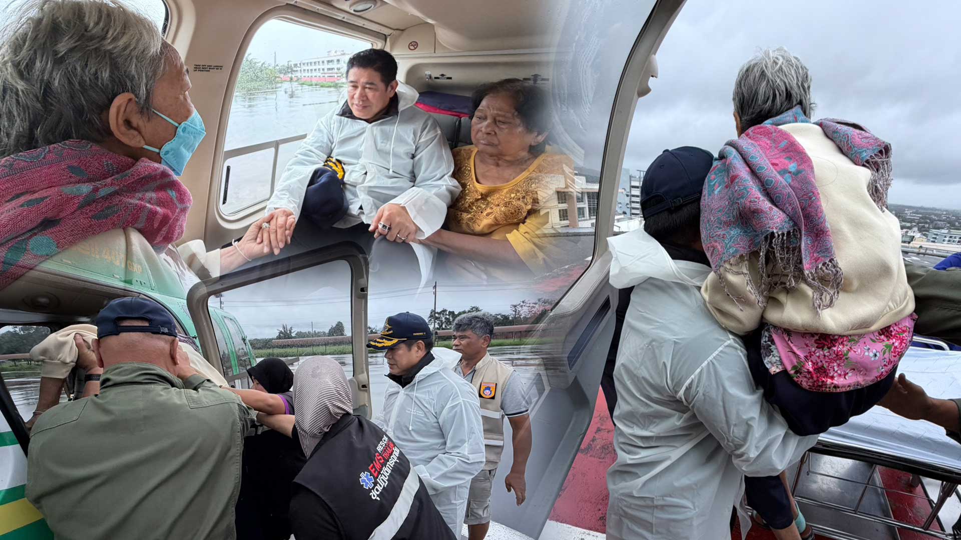 เร่งด่วน “รมว.ธรรมนัส”สั่ง ฮ.บินฝ่าน้ำท่วม รับผู้ป่วยฟอกไต 2 รายส่ง รพ.ปลอดภัย พร้อมตั้งศูนย์บัญชาการใหญ่กลางหาดใหญ่ ระดมทุกเหล่าทัพ เสริมเจ็ตสกีแรงม้าสูงเข้าช่วยชาวบ้านติดค้าง 1 บินฝ่าน้ำท่วม3