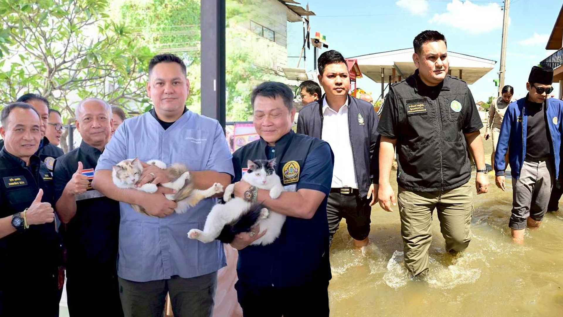 รมช.อามินทร์ ลงพื้นที่ จ.นนทบุรี ให้บริการทำหมันสุนัข-แมว ป้องกันโรคพิษสุนัขบ้า พร้อมติดตามสถานการณ์น้ำ 1 รมช.อามินทร์2 2