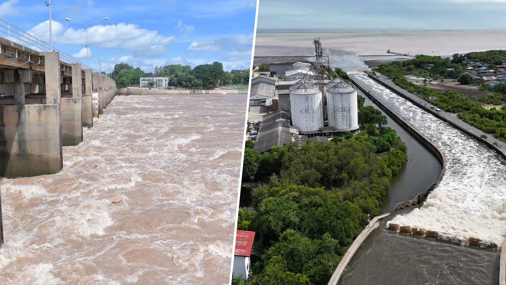 เขื่อนเจ้าพระยาคงระบาย 2,700 ลบ.ม./วินาที น้ำทะเลหนุน ทำน้ำระบายลงทะเลช้า 1 เขื่อนเจ้าพระยาคงระบาย3