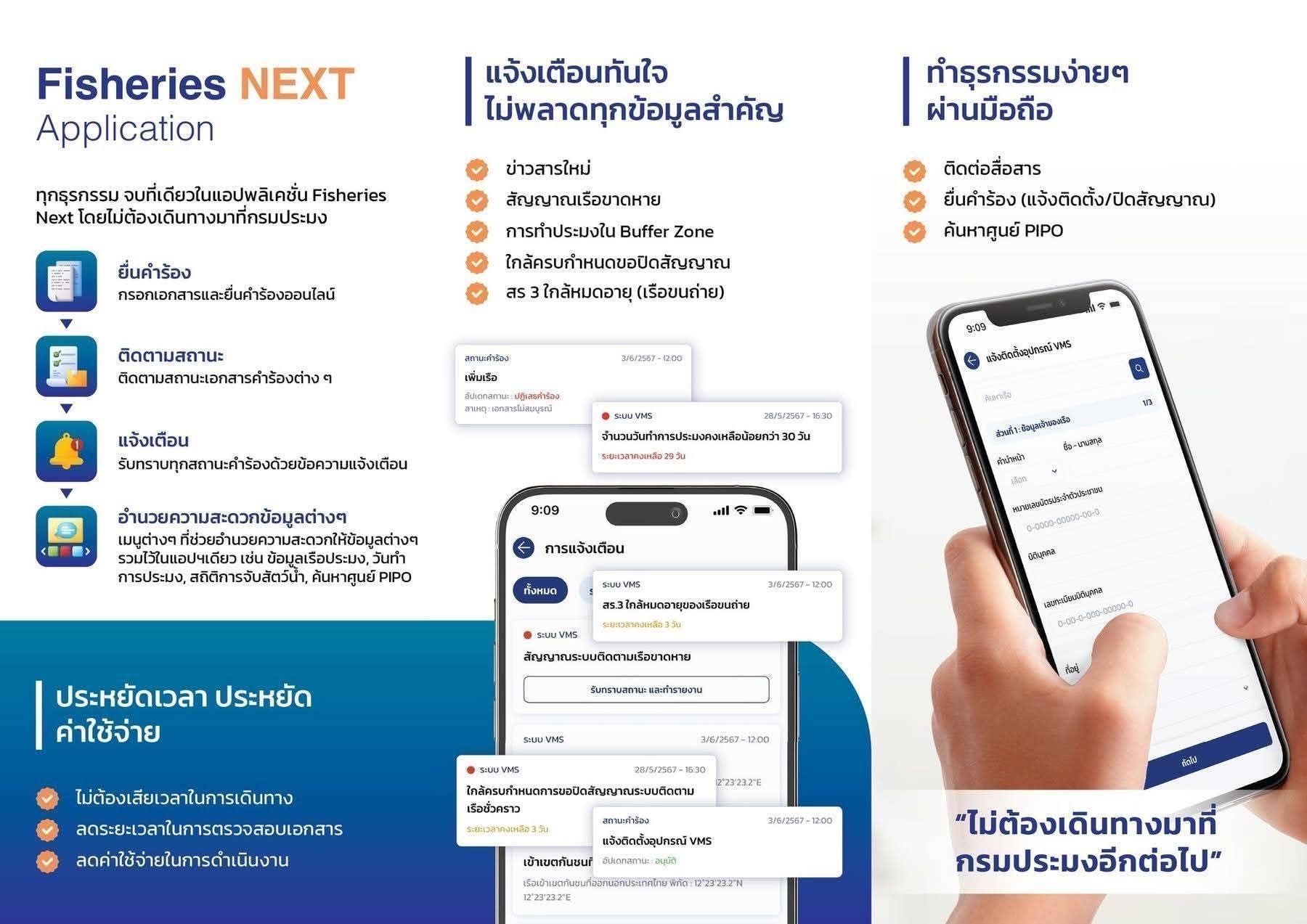 กรมประมง…แจ้งเตือนเรือประมงทุกลำหลีกเลี่ยงการเดินเรือใกล้เขตชายแดนไทย - กัมพูชาแนะใช้ “Fisheries Next” ประเมินเส้นทางเดินเรือเพื่อความปลอดภัย 4 696846