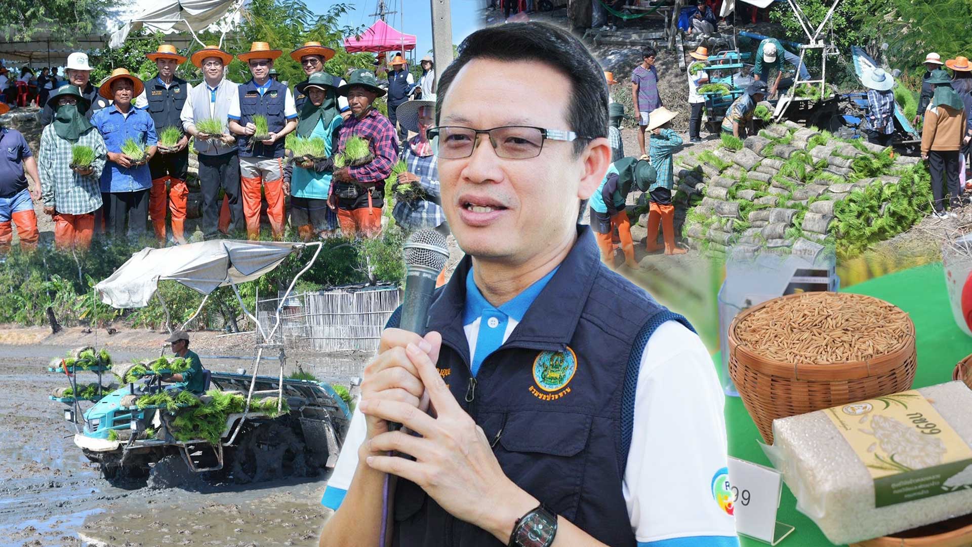 กรมชลฯ kick off ส่งเสริมนาเปียกสลับแห้งสู่การขยายผลพื้นที่ชลประทานแปลงต้นแบบ “สุขเต็มนา RIo10@ทุ่งบางกุ่ม” 1 กรมชลฯ kick off2 1