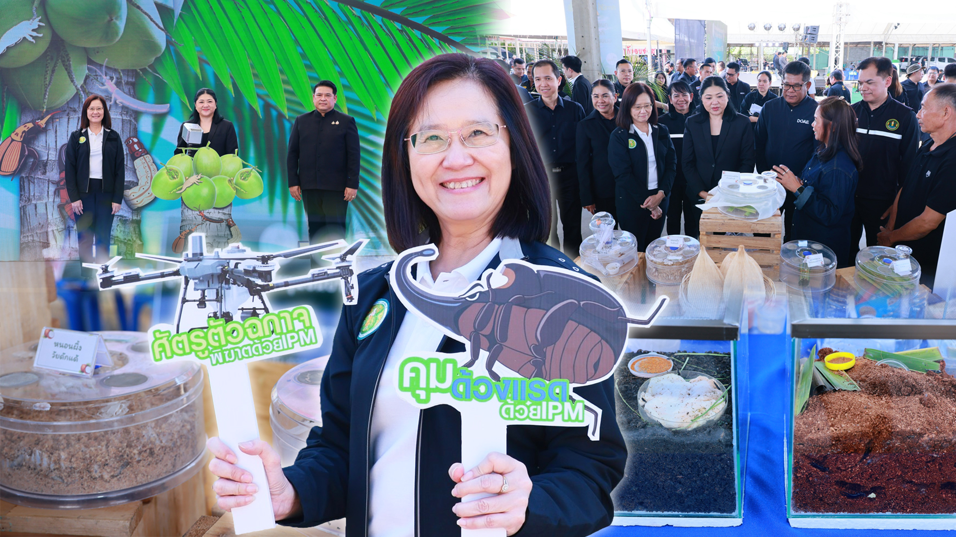 กรมส่งเสริมการเกษตร หนุนปลูกมะพร้าวสุขภาพดี ด้วยการจัดการศัตรูพืชแบบผสมผสาน (IPM) 1 กรมส่งเสริมการเกษตร2 3